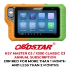 Abonnement annuel Obdstar Key Master G3 / X300 Classic G3 expiré depuis moins d'un mois