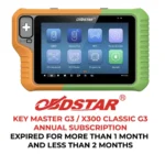 Abonnement annuel Obdstar Key Master G3 / X300 Classic G3 expiré depuis plus de 1 mois et moins de 2 mois