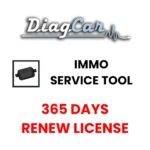Outil de service DiagCar IMMO, renouvellement de licence 365 jours