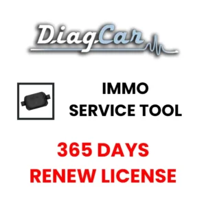 Outil de service DiagCar IMMO, renouvellement de licence 365 jours