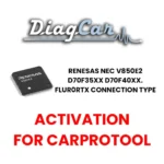 DiagCar Renesas NEC V850E2 D70F35xx D70F40xx. Type de connexion FLUR0RTX