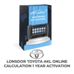 Lonsdor Toyota AKL Calcul en ligne Activation 1 an pour K518 et KH100