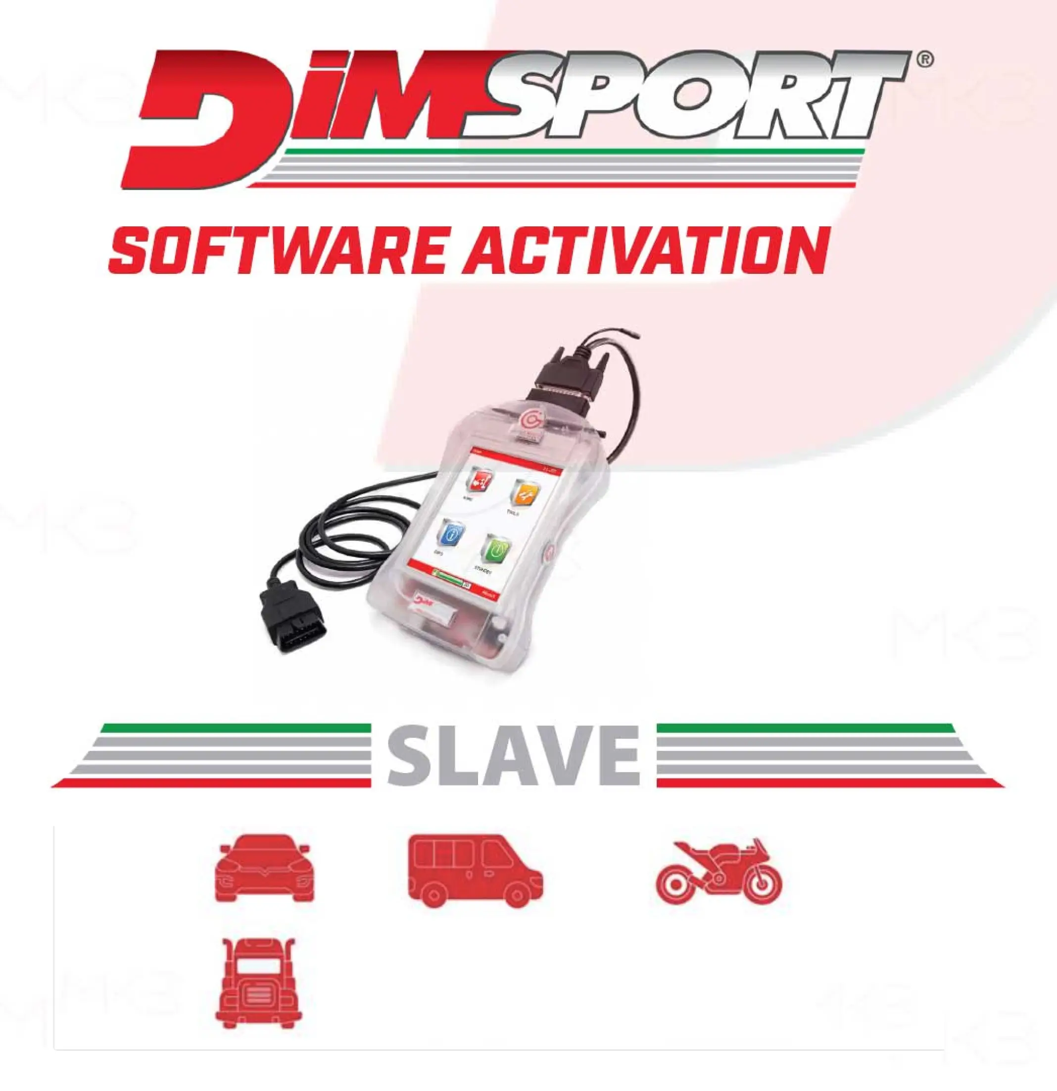 Dimsport (3) Dimsport - NEW GENIUS SLAVE - INTÉGRATION DE TOUTES LES CATÉGORIES DE VÉHICULES MANQUANTES SUR NEW GENIUS (AV99NFPGALL-UP) Activation – Image 1