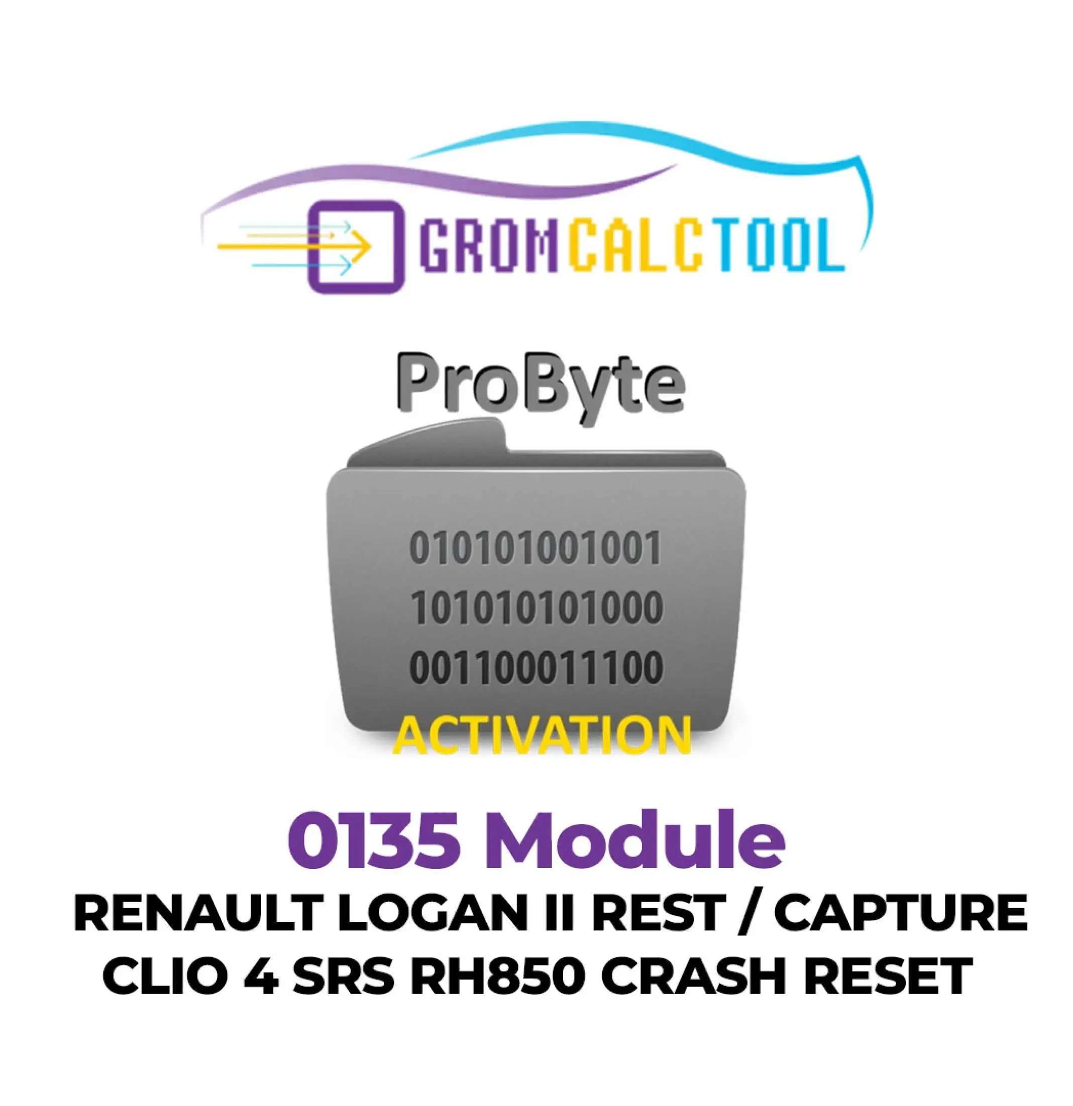 Grom Calc Tool (3) (1) Module GromCalcTool 0135 Réinitialisation après crash Renault Logan II Rest / Capture / Clio 4 SRS RH850 – Image 1