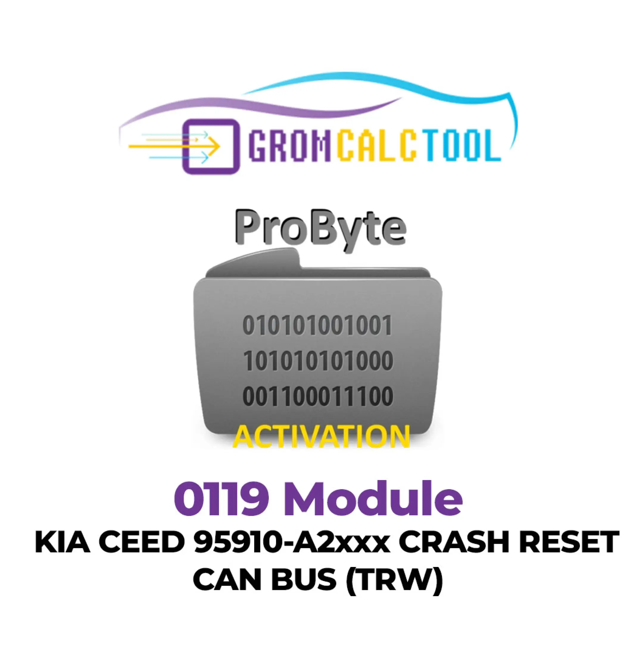 Grom Calc Tool (3) (1) Module GromCalcTool 0119 Kia Ceed 95910-A2xxx Réinitialisation en cas de crash CAN BUS (TRW) – Image 1