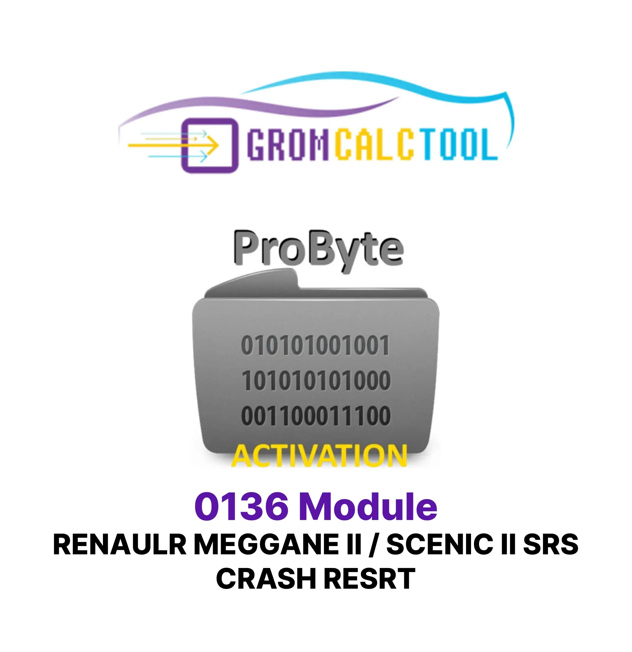 Grom Calc Tool (5) (1) Module GromCalcTool 0136 Réinitialisation de crash SRS pour Renault Megane II / Scenic II – Image 1