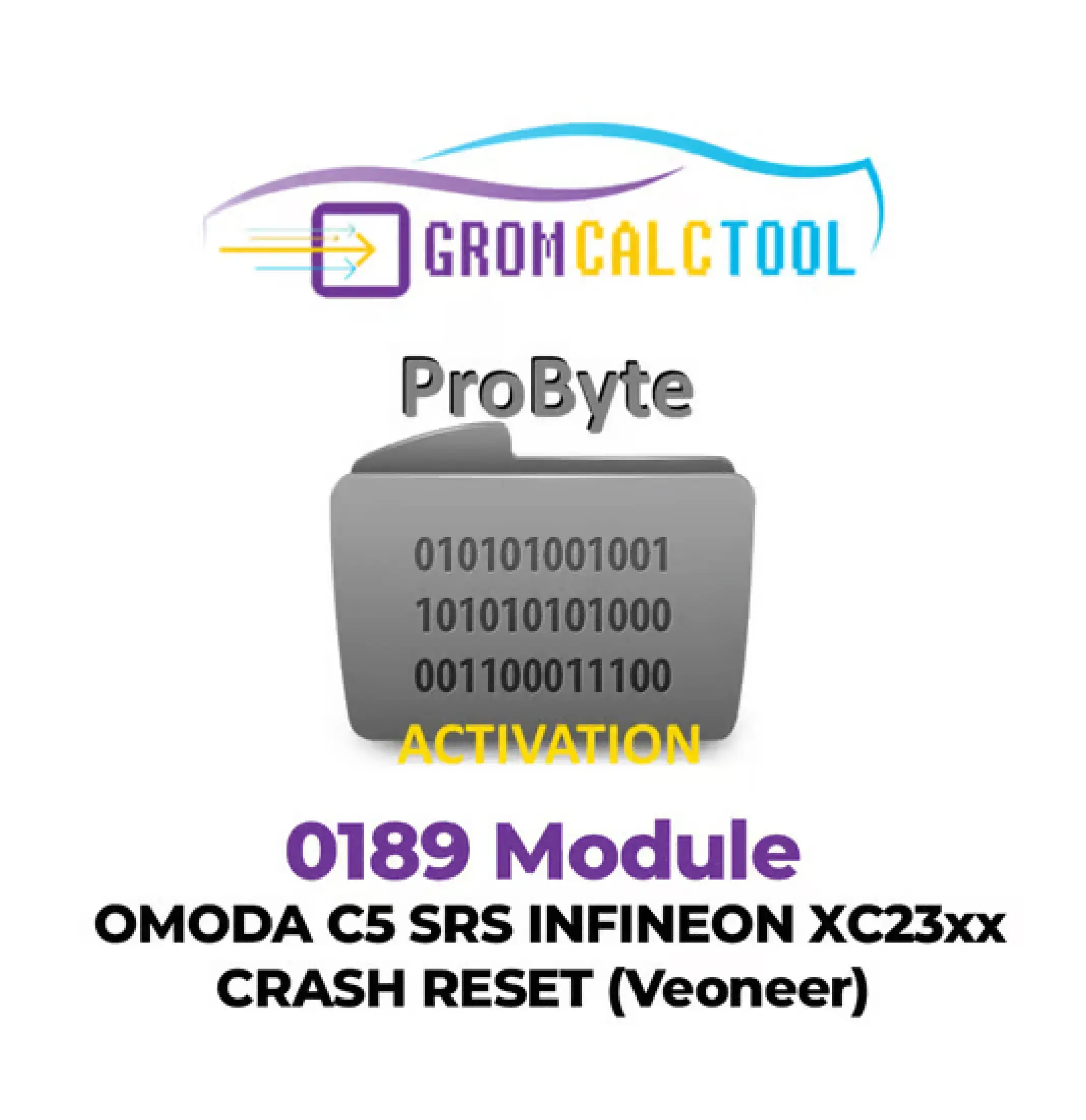 Grom Calc Tool (9) (1) Module GromCalcTool 0189 RÉINITIALISATION DE CRASH OMODA C5 SRS INFINEON XC23xx (Veoneer) – Image 1