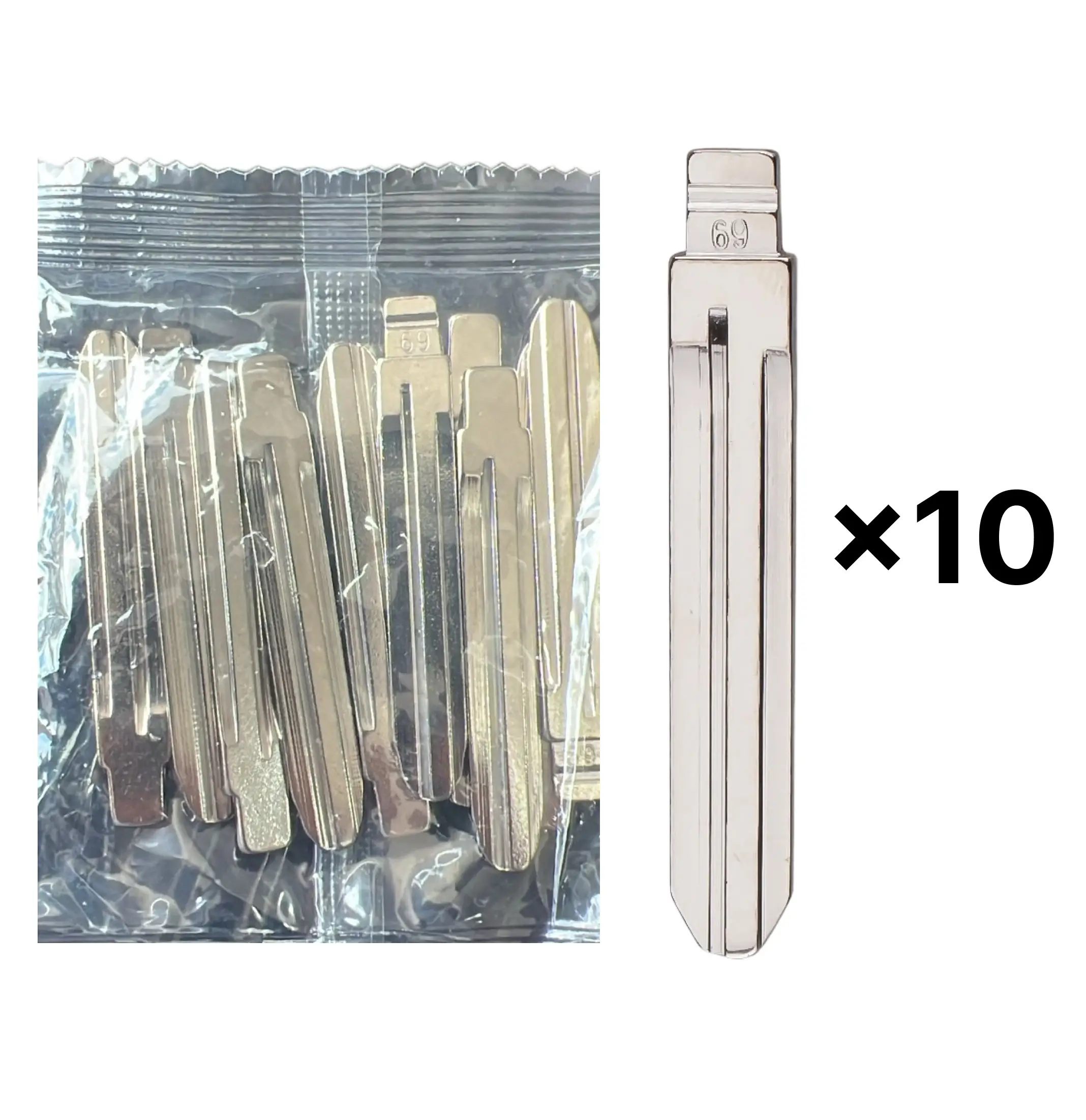lame de Toyota Chevrolet Isuzu (1) Lame de Clé Toyota Chevrolet Isuzu Keydiy Xhorse Pack 10 lames # 69 TOY43R – Image 1